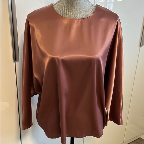 🩷 HOST PICK NWOT Blush Satiny Maxi Skirt Coord, Size L - Picture 3 of 16